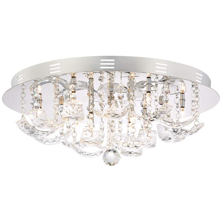 Image 1 Vienna Full Spectrum Draped Glass 19 3/4 inch Wide Ceiling Light