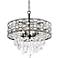 Vienna Full Spectrum Ellena 24" 4-Light Black Drum Crystal Pendant