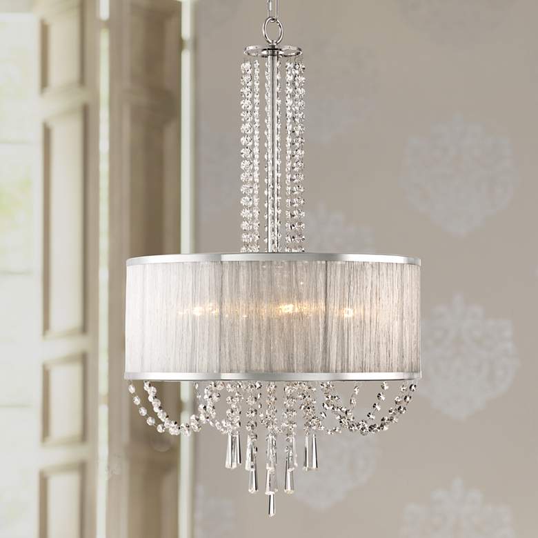 Image 1 Vienna Full Spectrum Ellisia 19 3/4 inch Wide Crystal Shaded Chandelier