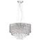 Vienna Full Spectrum Elva 19" Wide Chrome Beaded Crystal Pendant Light