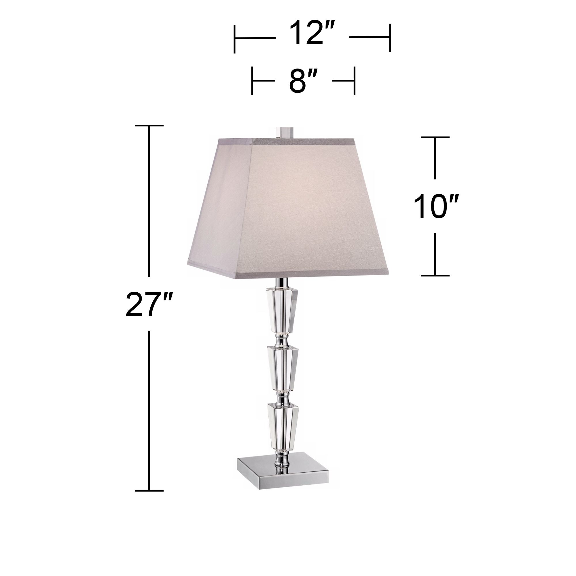 Image 5 Vienna Full Spectrum Espirit 27" Stacked Crystal Table Lamp more views