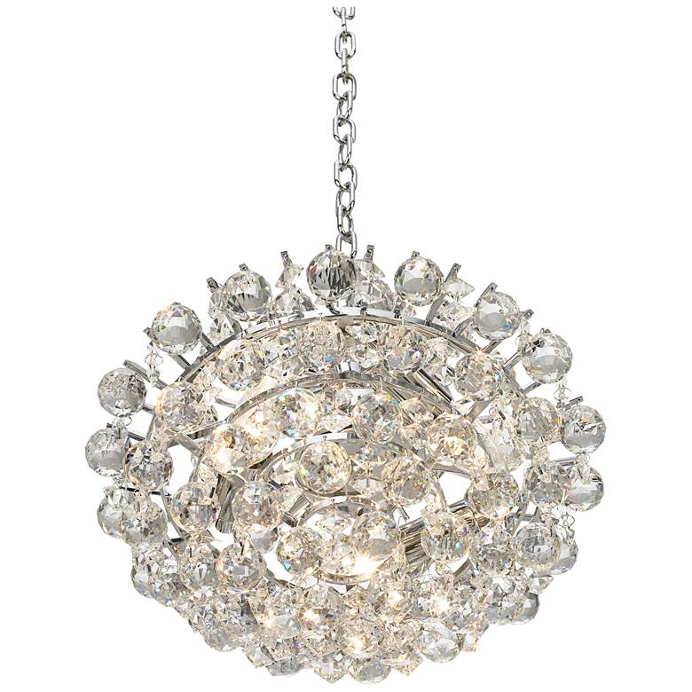 Image 6 Vienna Full Spectrum Essa 12 inch Wide Chrome and Crystal Mini Pendant more views