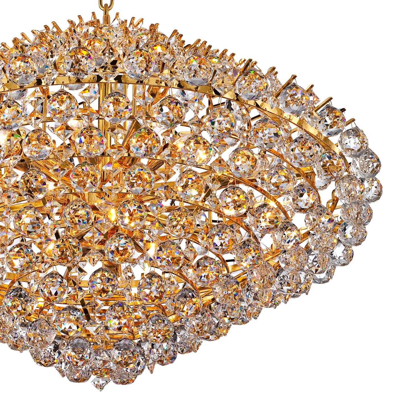 Vienna Full Spectrum Essa 32" Wide Gold Crystal Pendant 6X919
