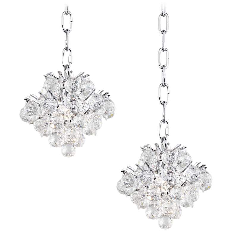Image 1 Vienna Full Spectrum Essa 8" Wide Chrome 2-Light Swag Chandelier