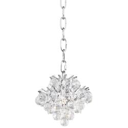 Vienna Full Spectrum Essa 8&quot; Wide Chrome and Crystal Mini Chandelier