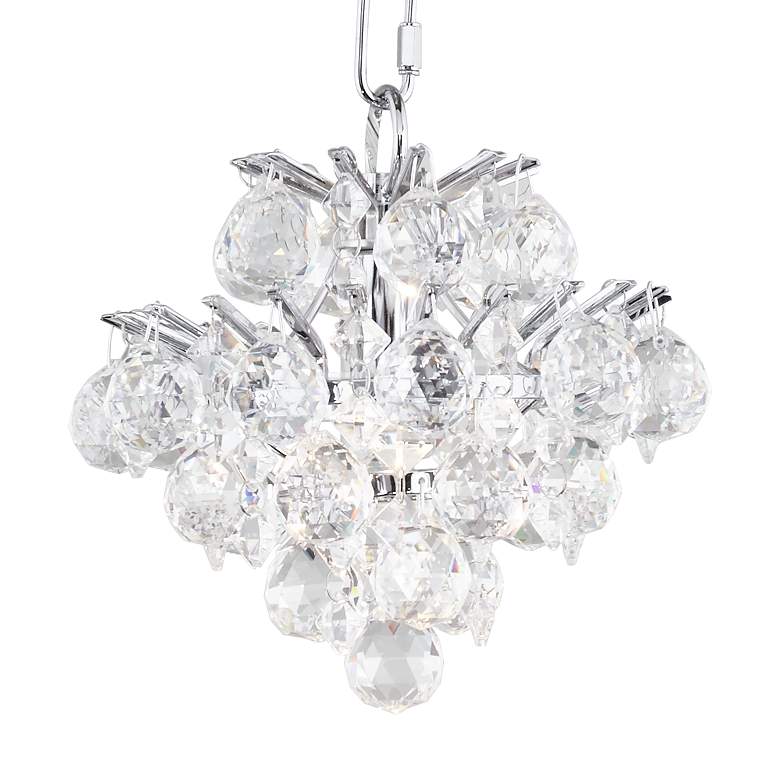 Image 4 Vienna Full Spectrum Essa 8 inch Wide Chrome and Crystal Mini Chandelier more views