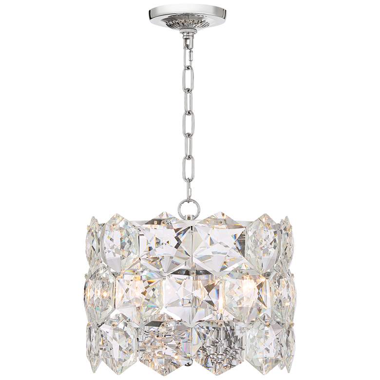 Image 6 Vienna Full Spectrum Etienne 13 1/2" Chrome and Crystal Pendant Light more views