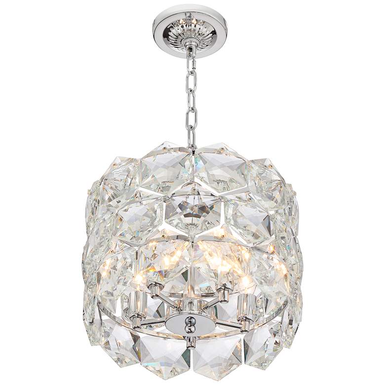 Image 7 Vienna Full Spectrum Etienne 13 1/2" Chrome and Crystal Pendant Light more views