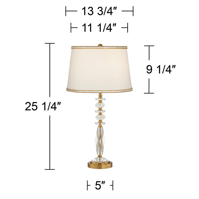 Image 7 Vienna Full Spectrum Flora Gold and Crystal Table Lamp more views