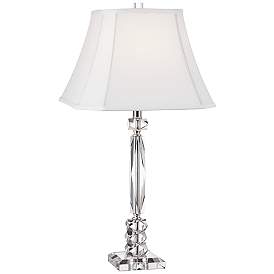 Image3 of Vienna Full Spectrum Glass Column 25 1/2" Cut Crystal Table Lamp