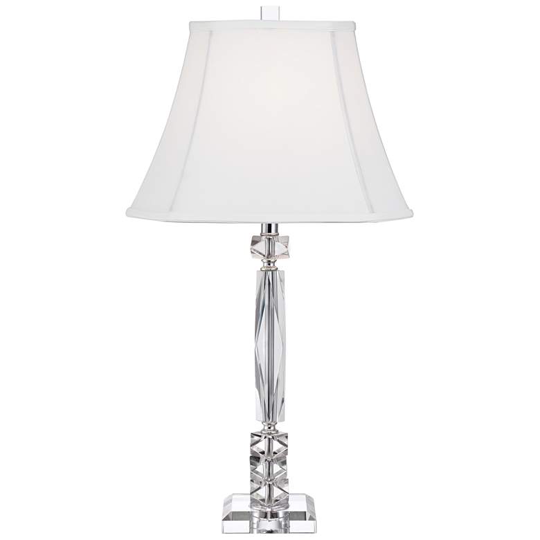Image 7 Vienna Full Spectrum Glass Column 25 1/2" Cut Crystal Table Lamp more views