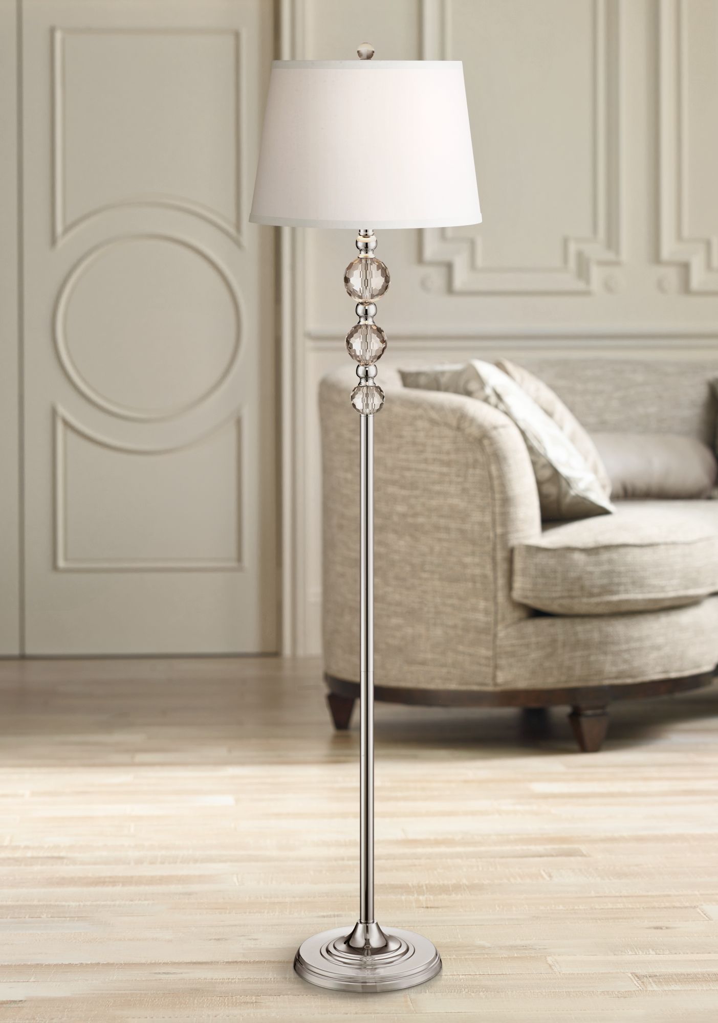 orb crystal floor lamp