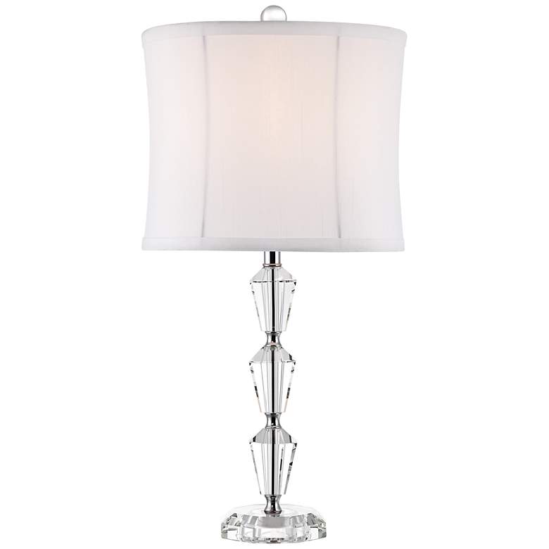 Image 3 Vienna Full Spectrum Goddin 23 inch Faceted Clear Crystal Table Lamp