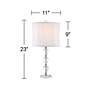 Vienna Full Spectrum Goddin 23" Faceted Clear Crystal Table Lamp in scene