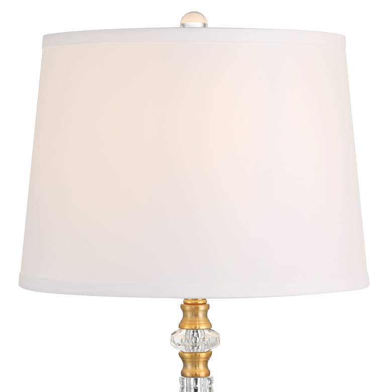 Image 3 Vienna Full Spectrum Gracie 32" High Brass and Crystal Table Lamp more views