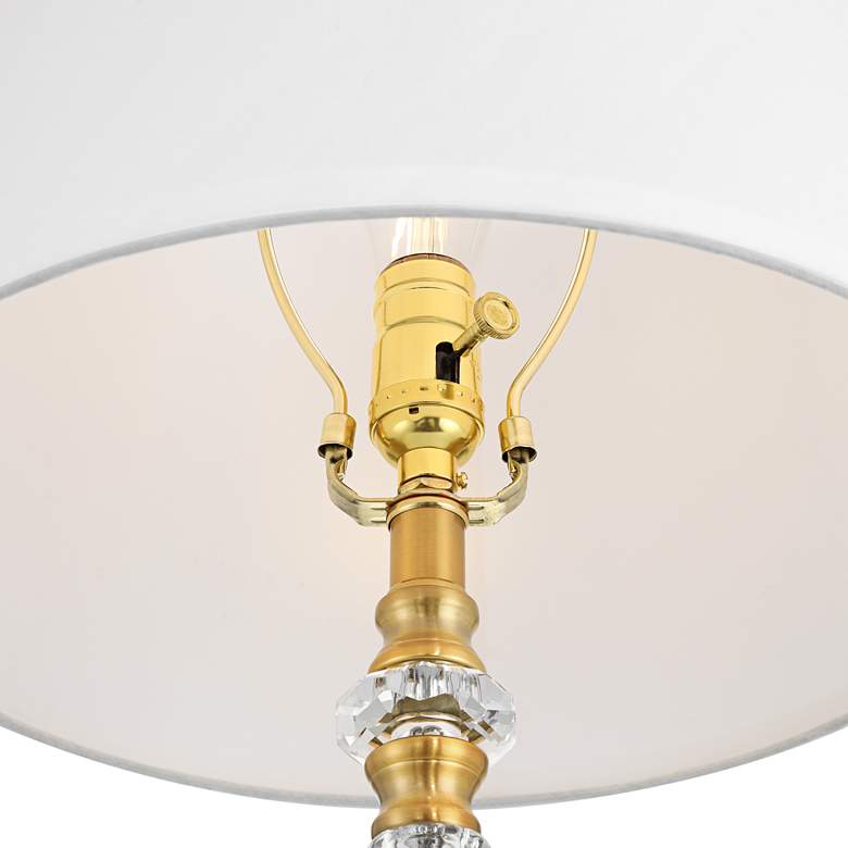 Image 4 Vienna Full Spectrum Gracie 32" High Brass and Crystal Table Lamp more views