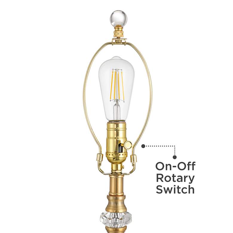 Image 5 Vienna Full Spectrum Gracie 32" High Brass and Crystal Table Lamp more views