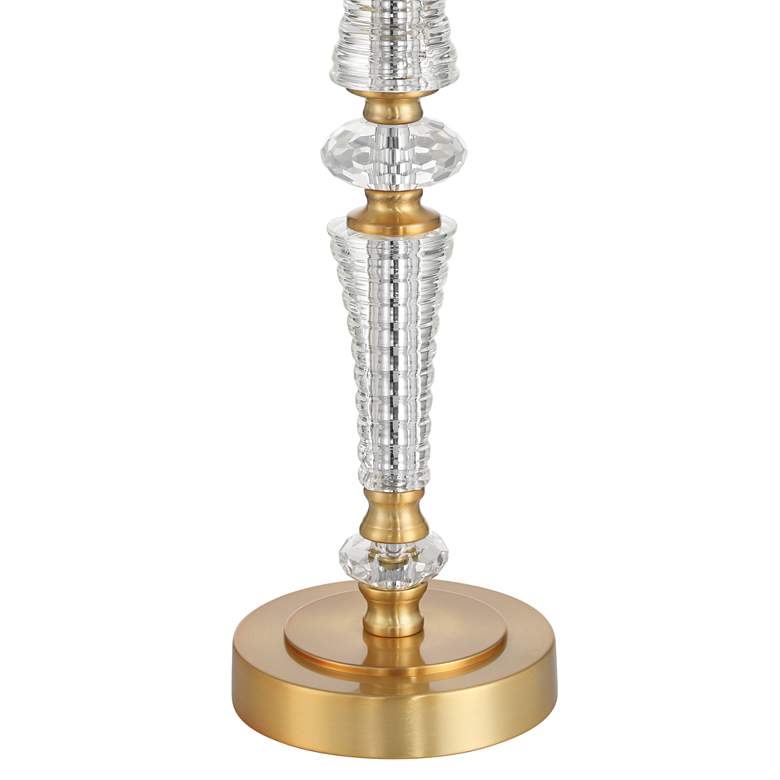 Image 6 Vienna Full Spectrum Gracie 32" High Brass and Crystal Table Lamp more views