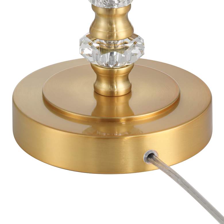 Image 7 Vienna Full Spectrum Gracie 32" High Brass and Crystal Table Lamp more views