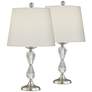 1_Vienna Full Spectrum Hales 23 1/2" Clear Crystal Table Lamps Set of 2