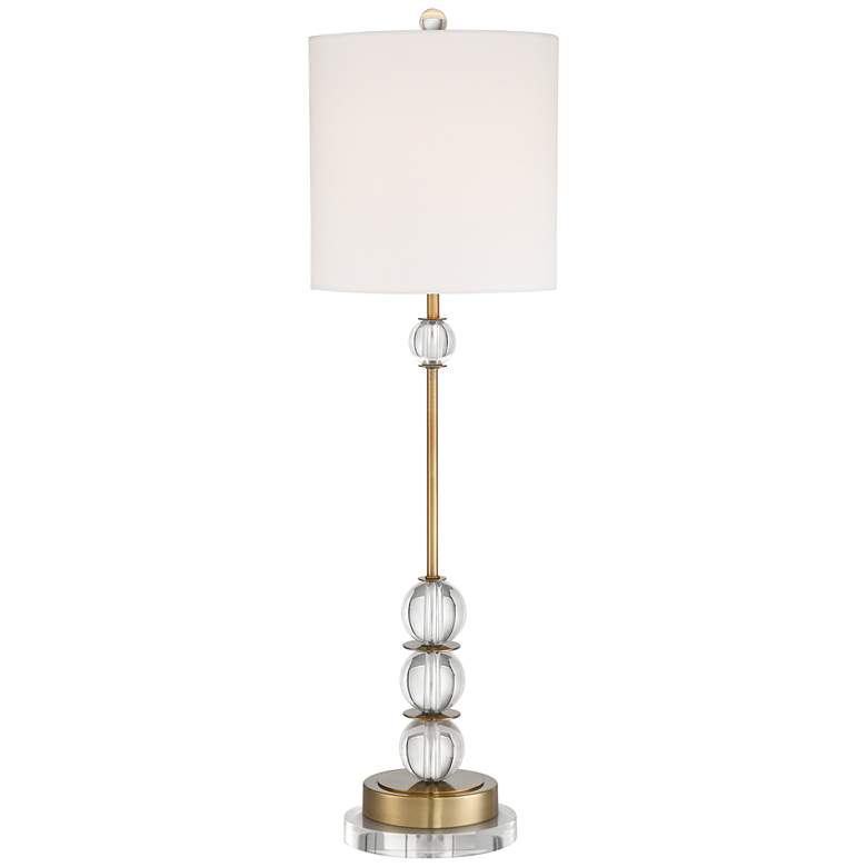 Image 1 Vienna Full Spectrum Halston 33 1/2" Buffet Lamp with Round Riser