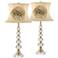 Vienna Full Spectrum Hilary Flower Crystal Column Table Lamps Set of 2