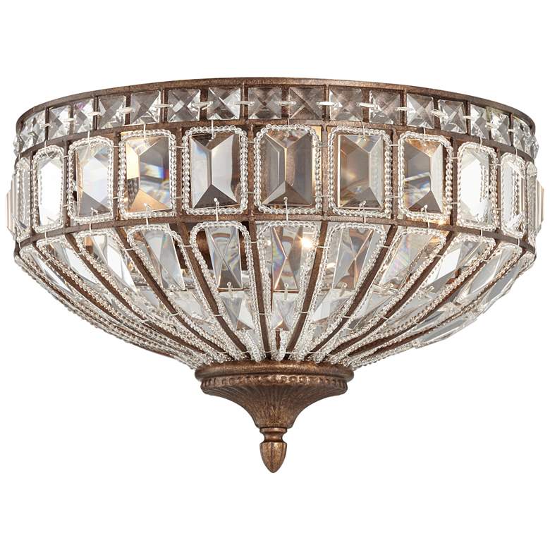 Image 5 Vienna Full Spectrum Ibeza 15 1/2" Mocha and Crystal Ceiling Light more views
