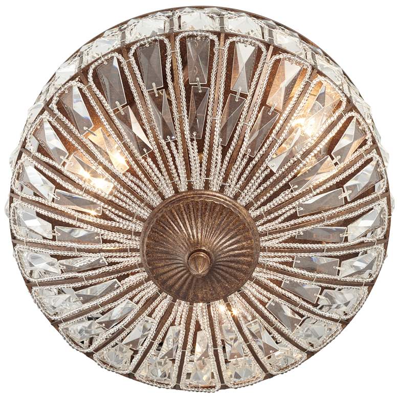 Image 6 Vienna Full Spectrum Ibeza 15 1/2" Mocha and Crystal Ceiling Light more views