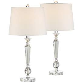 Image2 of Vienna Full Spectrum Jolie Crystal Table Lamps Set of 2 with Dimmers