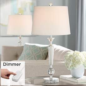 Image1 of Vienna Full Spectrum Jolie Crystal Table Lamps Set of 2 with Dimmers