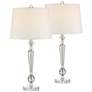 Vienna Full Spectrum Jolie Tapered Candlestick Crystal Table Lamps Set of 2
