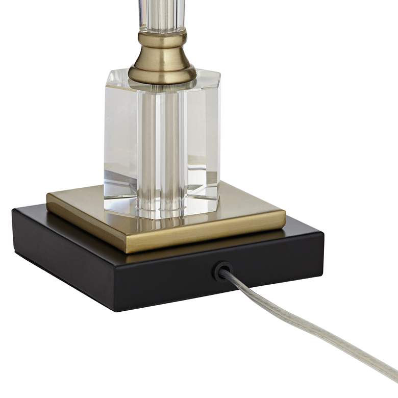 Image 7 Vienna Full Spectrum Lana Column 38 1/2" Gold and Crystal Buffet Lamp more views