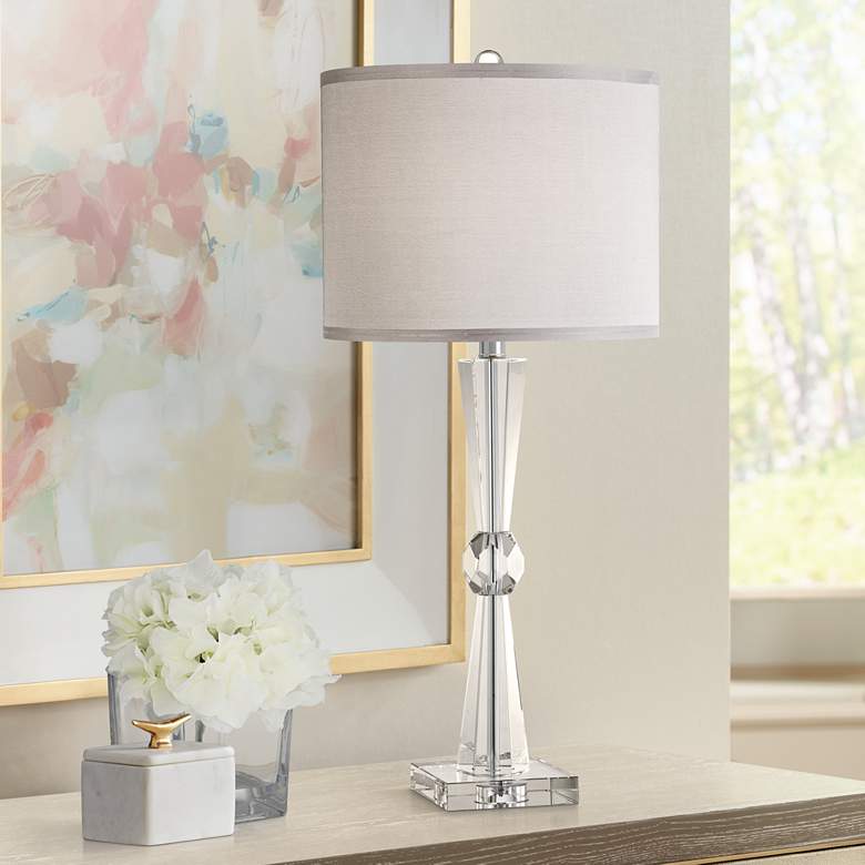 Image 2 Vienna Full Spectrum Linley 29" High Element Crystal Glass Table Lamp
