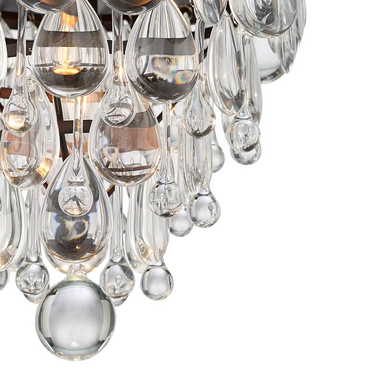 Image 3 Vienna Full Spectrum Lorraine 12 1/2" Bronze and Crystal Ceiling Light more views