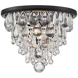 Image4 of Vienna Full Spectrum Lorraine 12 1/2" Bronze and Crystal Ceiling Light more views