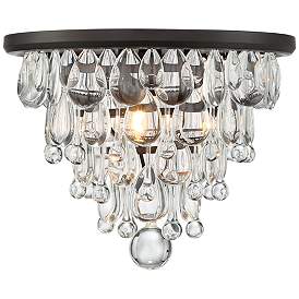 Image5 of Vienna Full Spectrum Lorraine 12 1/2" Bronze and Crystal Ceiling Light more views