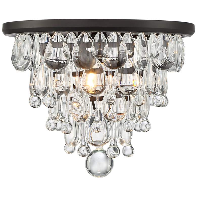 Image 5 Vienna Full Spectrum Lorraine 12 1/2" Bronze and Crystal Ceiling Light more views