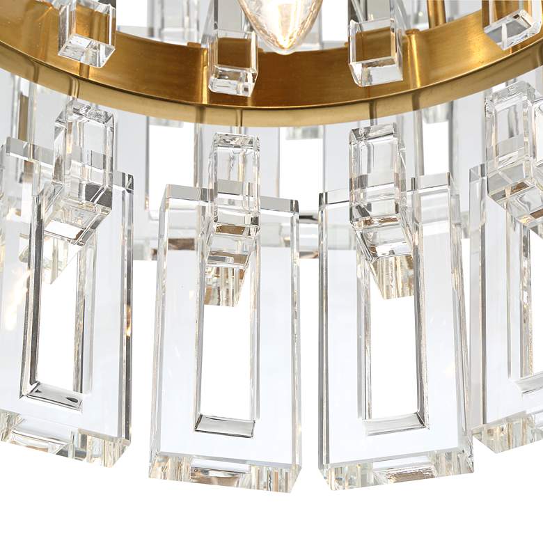 Image 5 Vienna Full Spectrum Luxum 18 3/4" Brass and Crystal Pendant Light more views