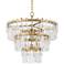 Vienna Full Spectrum Luxum 23 1/2" Brass 8-Light Crystal Chandelier