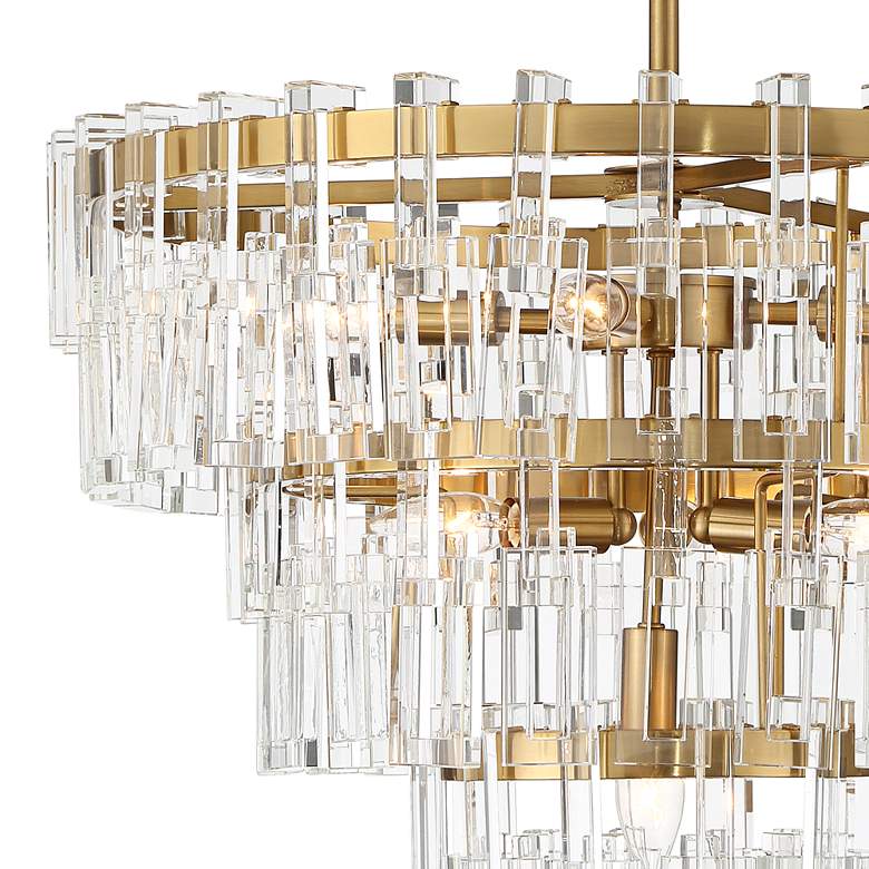 Image 4 Vienna Full Spectrum Luxum 23 1/2" Brass 8-Light Crystal Chandelier more views