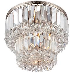 Vienna Full Spectrum Magnificence 10&quot; Nickel Crystal LED Ceiling Light