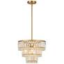 Vienna Full Spectrum Magnificence 14 1/2" Gold Crystal LED Pendant