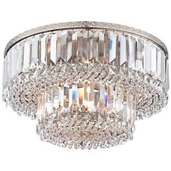 Vienna Full Spectrum Magnificence 16&quot; Nickel and Crystal Ceiling Light