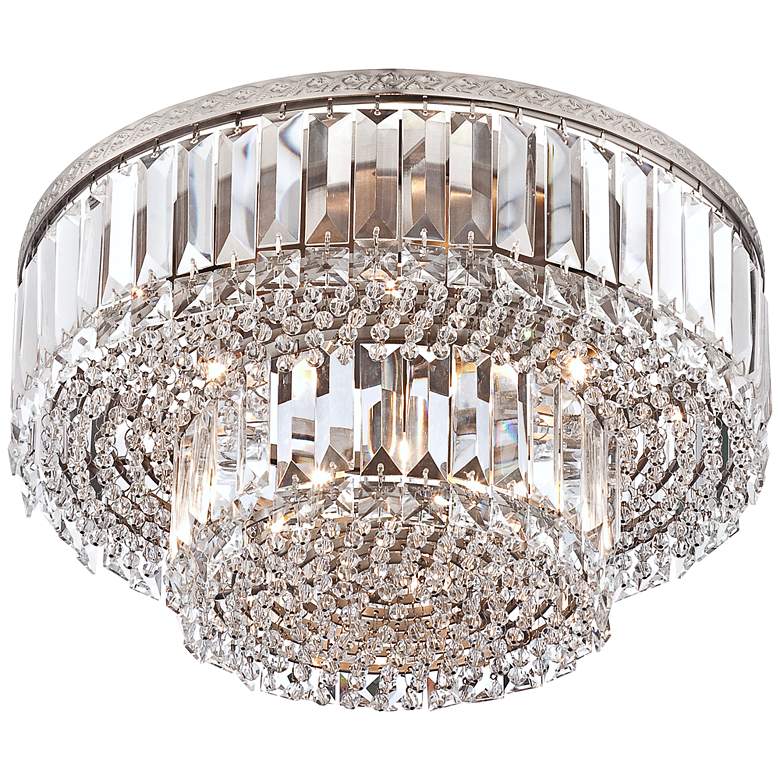 Image 5 Vienna Full Spectrum Magnificence 16" Nickel and Crystal Ceiling Light more views