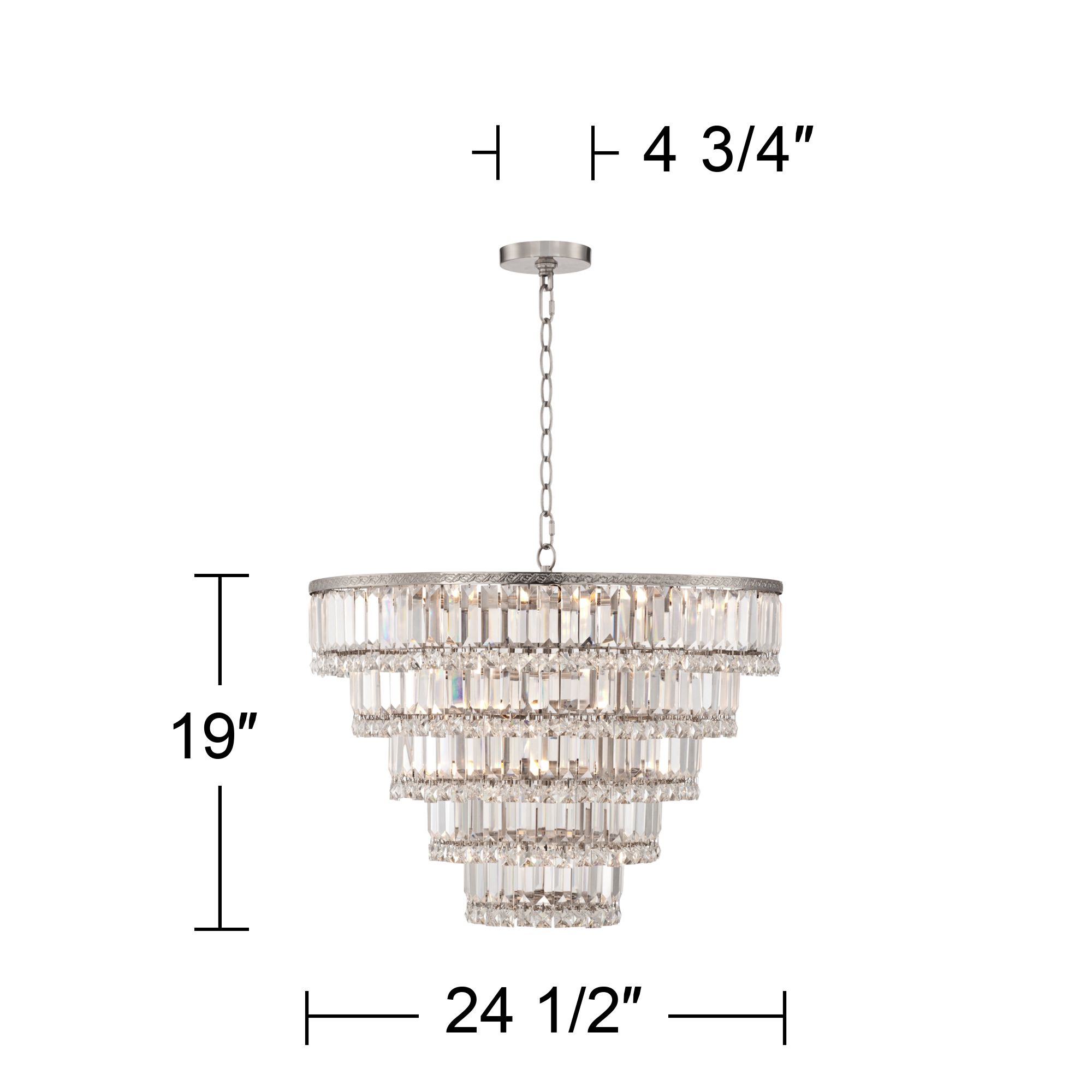 Watch A Video About the Magnificence Satin Nickel and Crystal LED 15 Light Chandelier