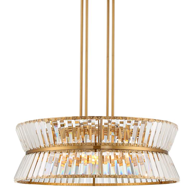 Image 3 Vienna Full Spectrum Melwick 28" Modern Gold Crystal 12-Light Pendant