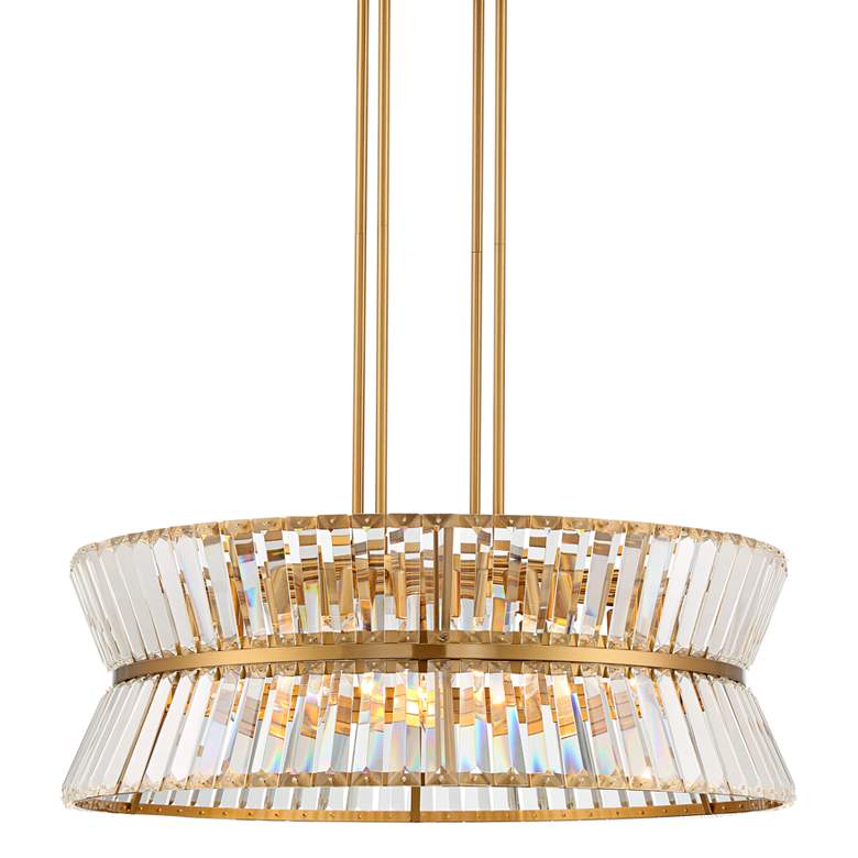 Image 2 Vienna Full Spectrum Melwick 28 inch Modern Gold Crystal 12-Light Pendant