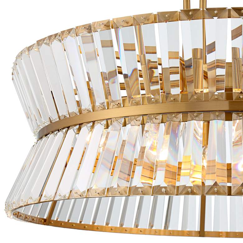 Image 4 Vienna Full Spectrum Melwick 28" Modern Gold Crystal 12-Light Pendant more views
