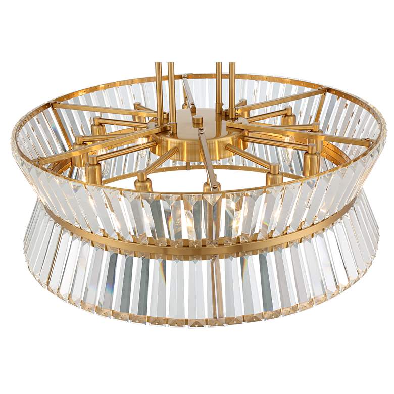 Image 5 Vienna Full Spectrum Melwick 28" Modern Gold Crystal 12-Light Pendant more views