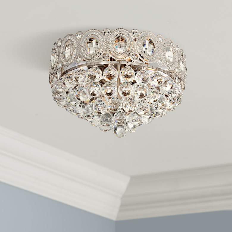 Image 1 Vienna Full Spectrum Moira 16" Wide Crystal Ceiling Light